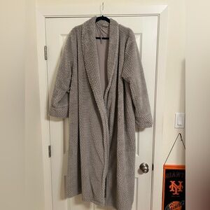Soma Soft Gray Long Plush Robe